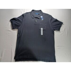 John Ashford Men's Black Cotton Pocket Polo Shirt XL